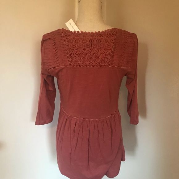 Anthropology Meadow Rue Boho Lace Top - Picture 3 of 5